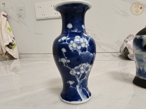 古玩陶瓷青花留白冰梅紋觀音瓶真品鑒賞圖