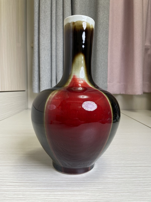 古玩陶瓷創(chuàng)匯官窯真品 三陽開泰大賞瓶拍賣，當(dāng)前價(jià)格450元