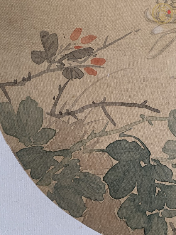 古玩字畫圓光花卉真品鑒賞圖