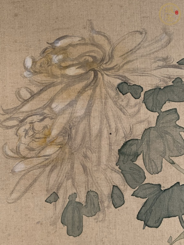 古玩字畫圓光花卉真品鑒賞圖