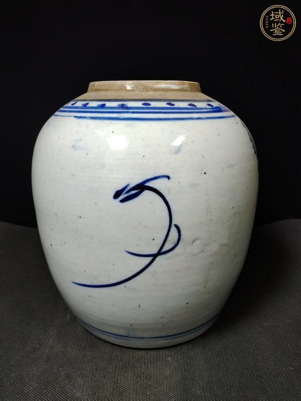 古玩陶瓷牡丹紋青花罐真品鑒賞圖