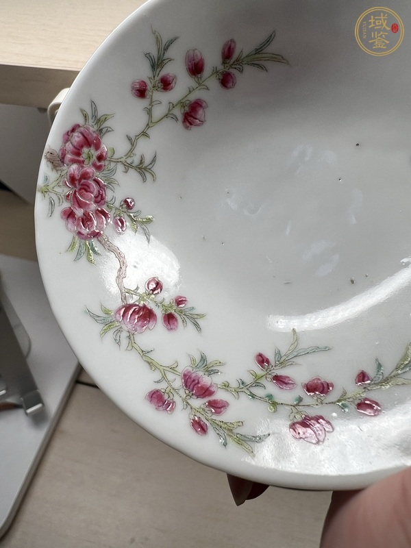 古玩陶瓷民國粉彩過枝花卉紋小碗真品鑒賞圖
