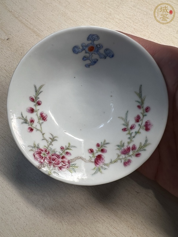 古玩陶瓷民國粉彩過枝花卉紋小碗真品鑒賞圖