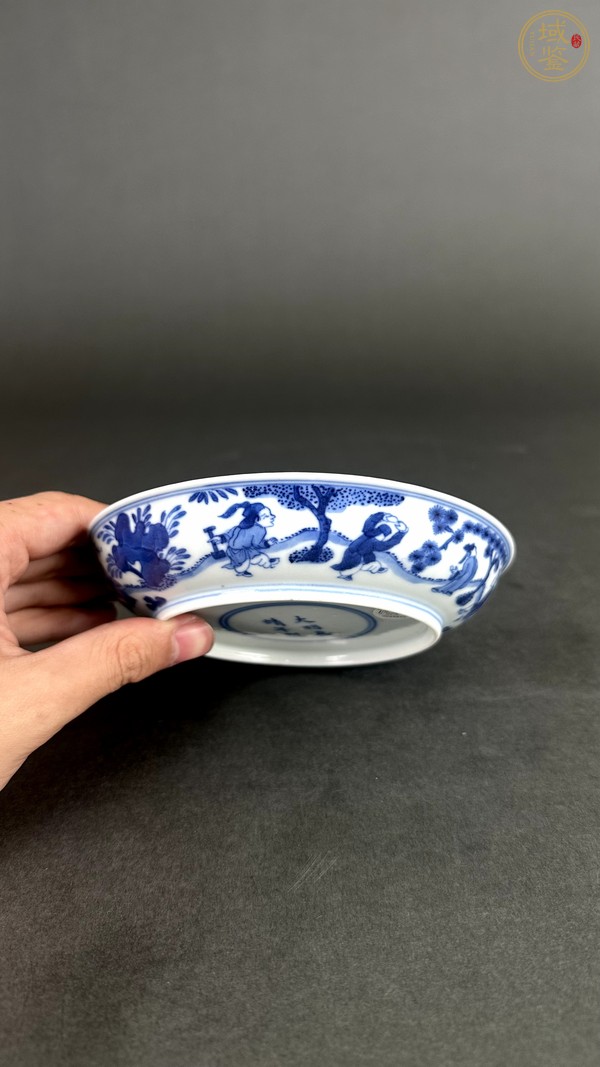 古玩陶瓷青花嬰戲圖盤真品鑒賞圖