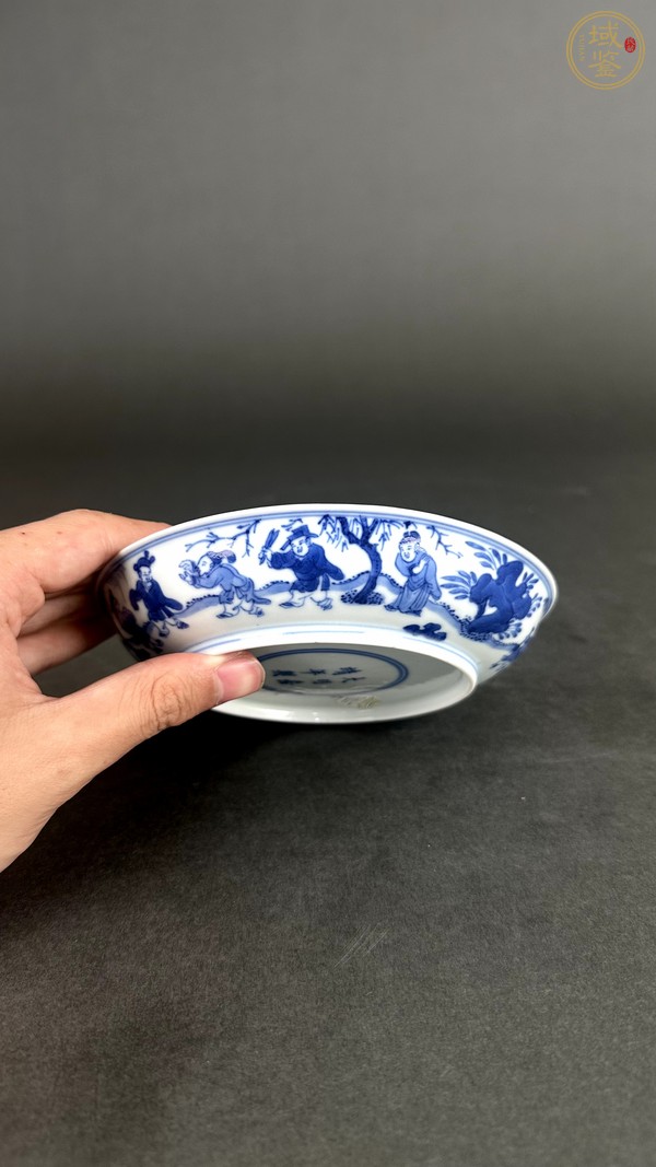 古玩陶瓷青花嬰戲圖盤真品鑒賞圖