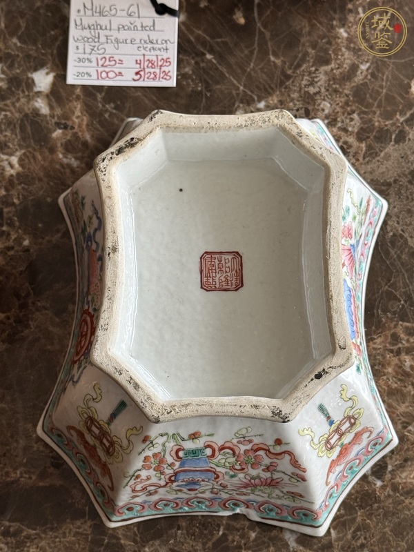 古玩陶瓷佛家八寶粉彩貢碗真品鑒賞圖