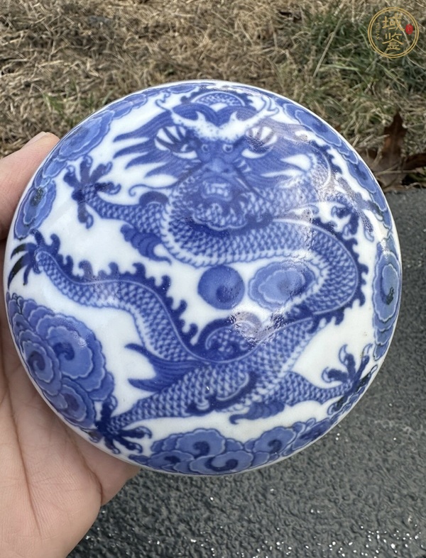 古玩青花龍紋印盒真品鑒賞圖
