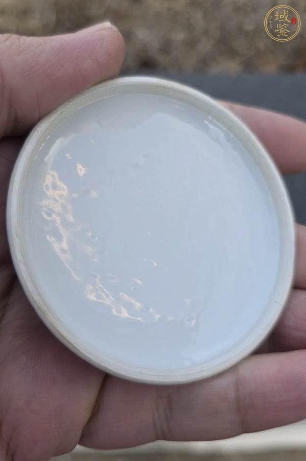 古玩陶瓷青花龍紋印泥盒真品鑒賞圖