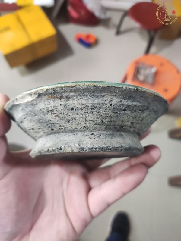 古玩陶瓷石灣綠釉水洗真品鑒賞圖