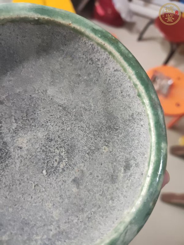 古玩陶瓷石灣綠釉水洗真品鑒賞圖