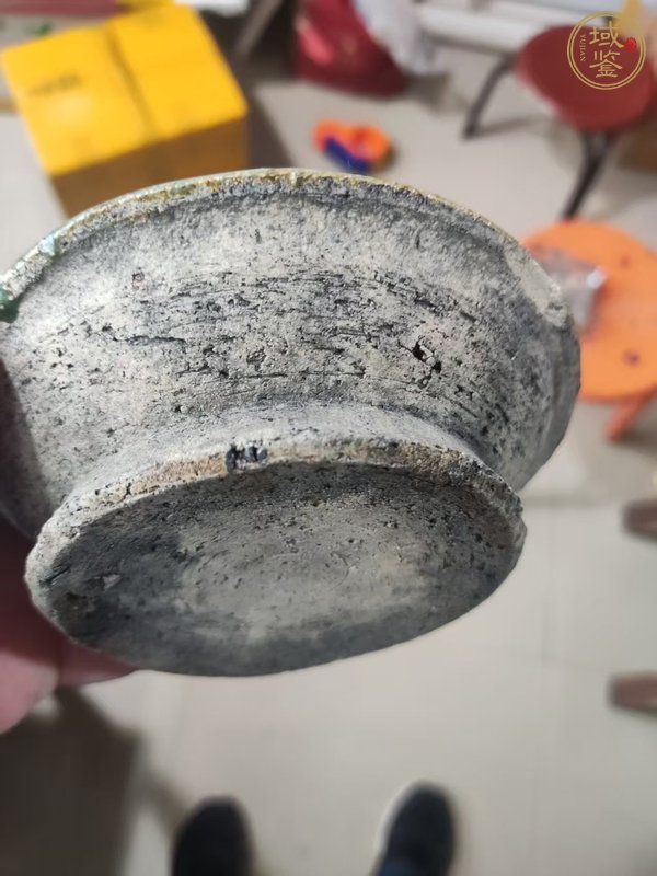 古玩陶瓷石灣綠釉水洗真品鑒賞圖