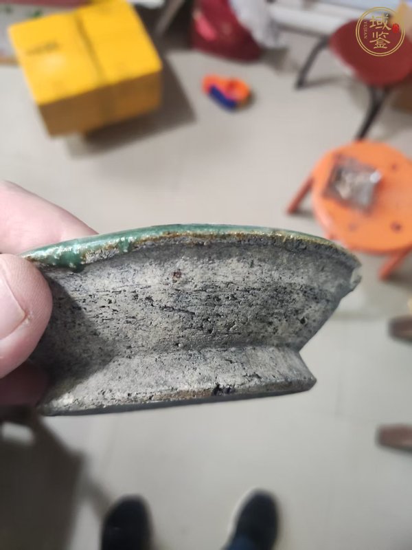 古玩陶瓷石灣綠釉水洗真品鑒賞圖