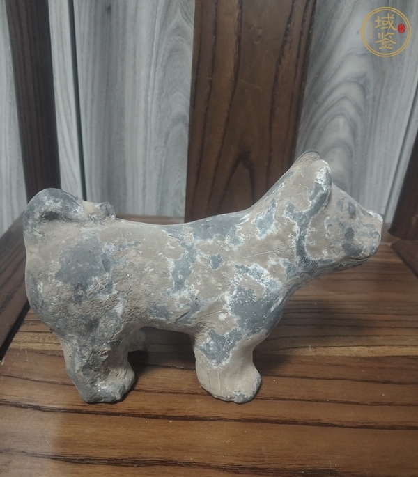 古玩陶瓷漢·藍陶旺財真品鑒賞圖