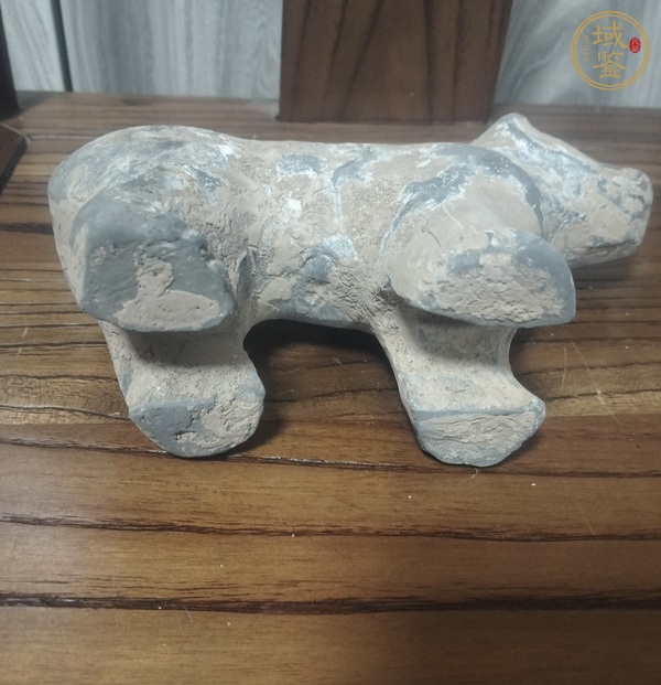 古玩陶瓷漢·藍陶旺財真品鑒賞圖