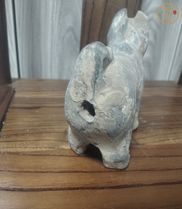 古玩陶瓷漢·藍陶旺財真品鑒賞圖