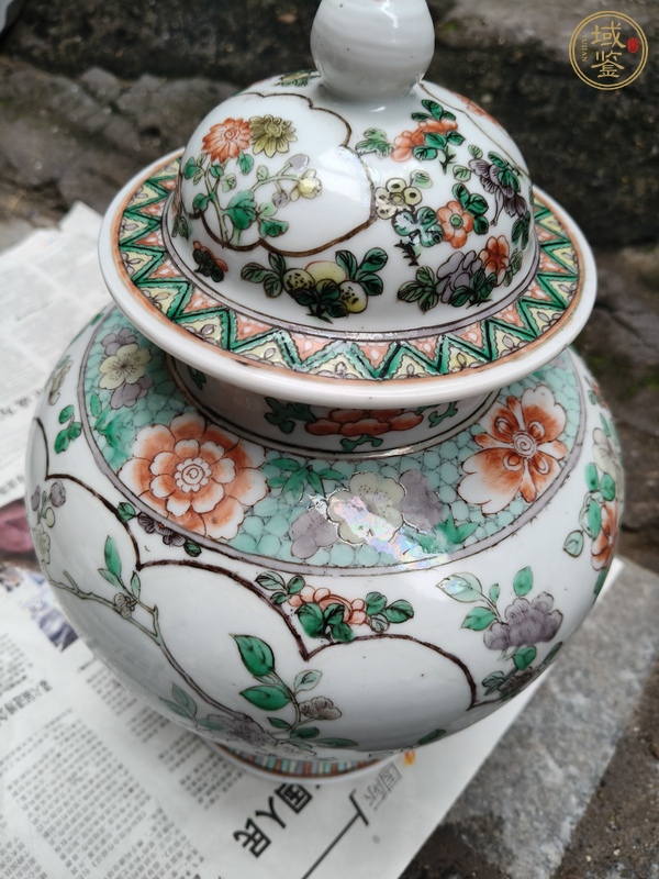 古玩陶瓷五彩將軍罐真品鑒賞圖