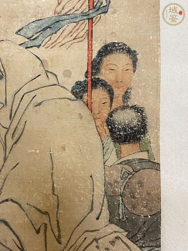 古玩字畫錢慧安款人物立軸真品鑒賞圖