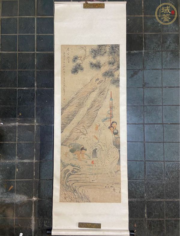 古玩錢慧安款人物立軸真品鑒賞圖