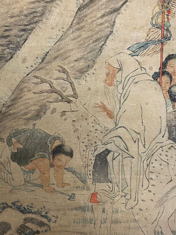 古玩字畫錢慧安款人物立軸真品鑒賞圖