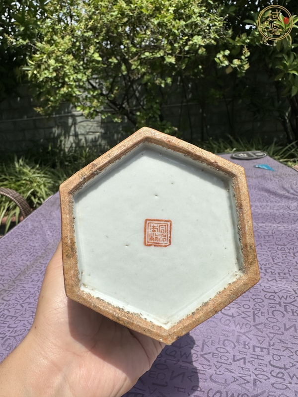 古玩陶瓷粉彩帽筒真品鑒賞圖