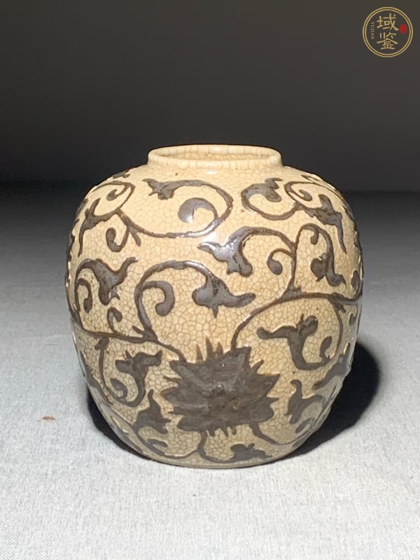 古玩陶瓷哥釉地鐵銹釉罐真品鑒賞圖