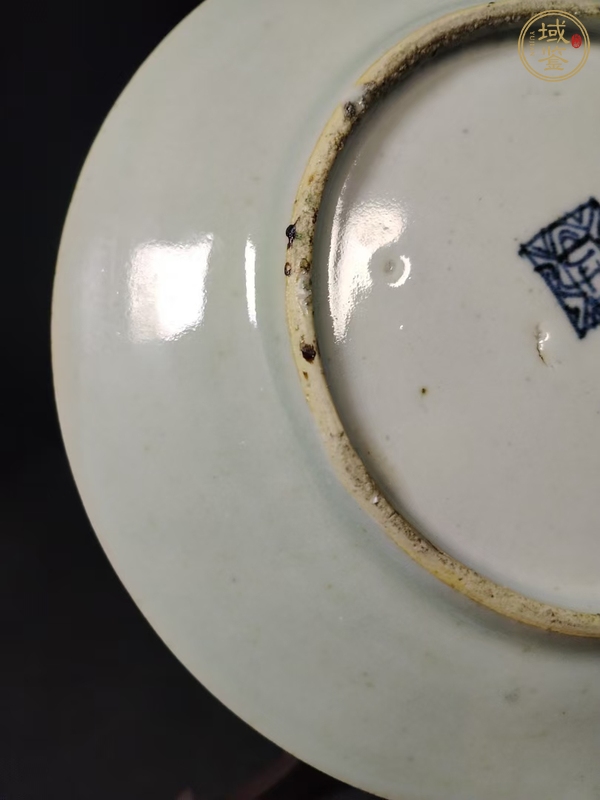 古玩陶瓷花鳥蝶紋廣彩盤真品鑒賞圖