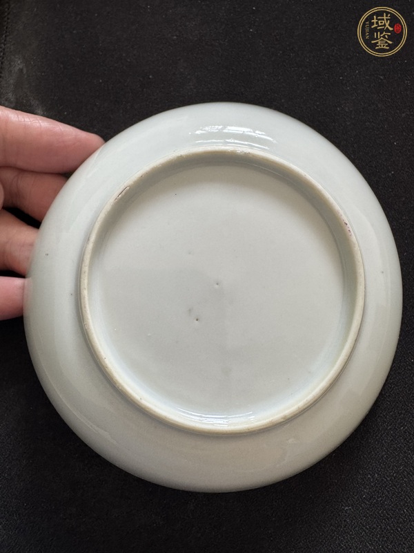 古玩陶瓷花卉紋廣彩盤真品鑒賞圖