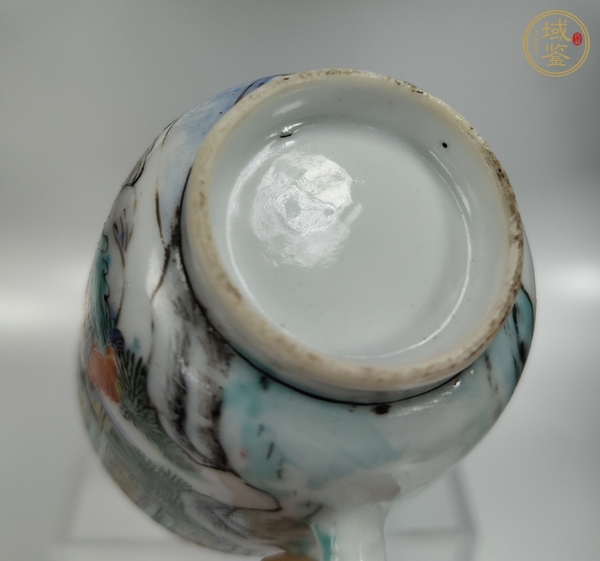 古玩陶瓷咸豐五彩人物紋杯真品鑒賞圖