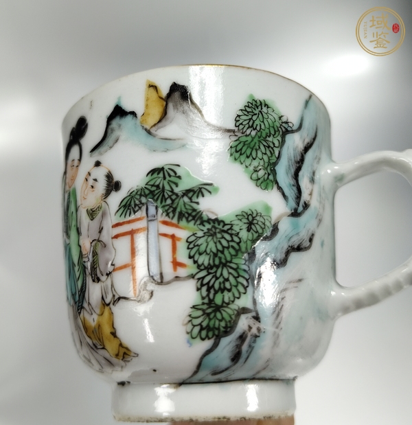 古玩陶瓷咸豐五彩人物紋杯真品鑒賞圖