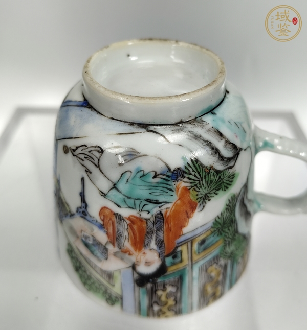 古玩陶瓷咸豐五彩人物紋杯真品鑒賞圖