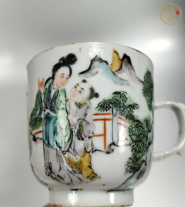 古玩陶瓷咸豐五彩人物紋杯真品鑒賞圖
