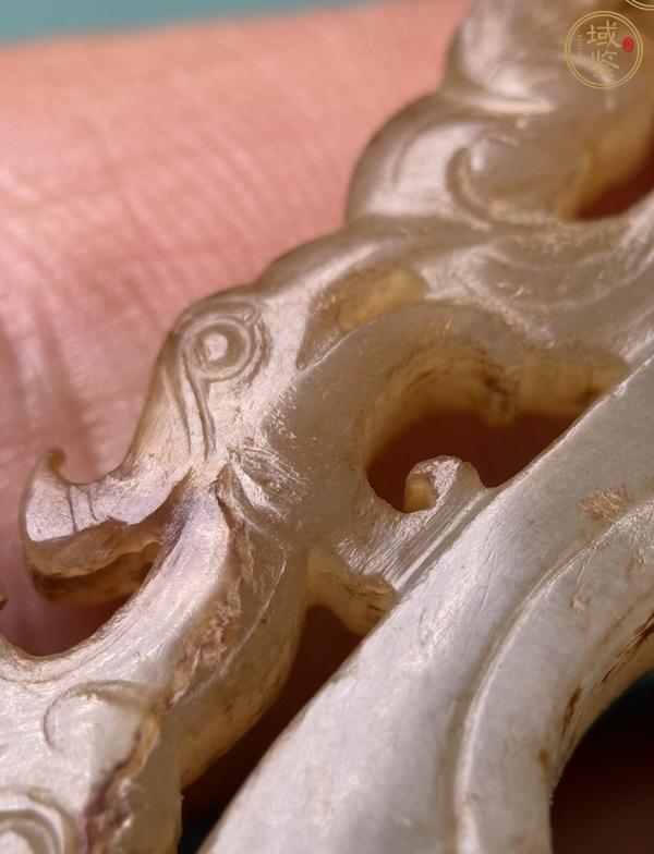古玩玉器龍鳳紋玉韘真品鑒賞圖