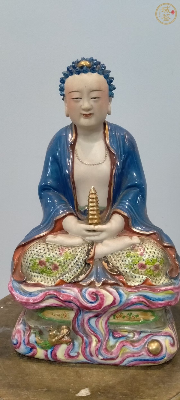 古玩陶瓷粉彩瓷塑造像真品鑒賞圖