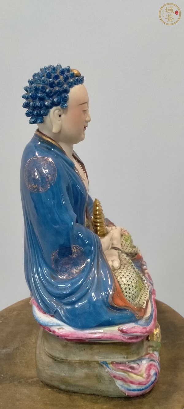 古玩陶瓷粉彩瓷塑造像真品鑒賞圖