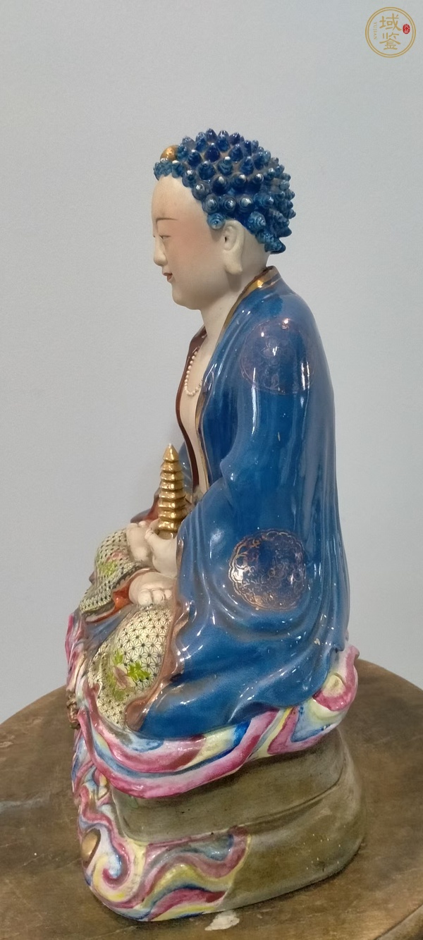 古玩陶瓷粉彩瓷塑造像真品鑒賞圖