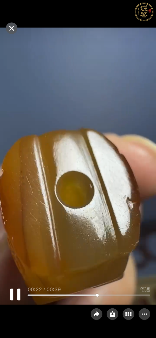 古玩玉器瑪瑙獸頭真品鑒賞圖