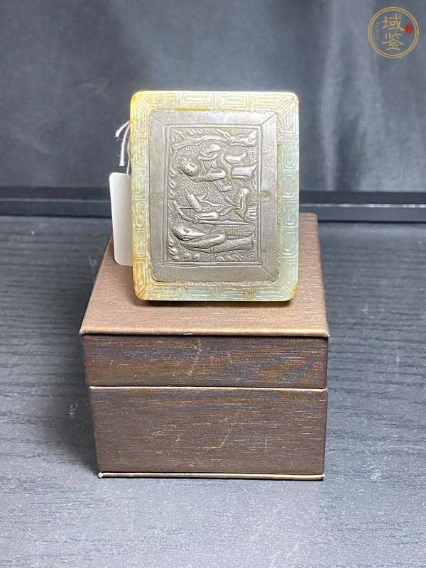 古玩和田玉鑲嵌老銀帶扣真品鑒賞圖