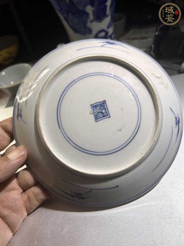 古玩陶瓷青花三星人物故事盤真品鑒賞圖
