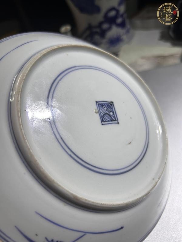 古玩陶瓷青花三星人物故事盤真品鑒賞圖