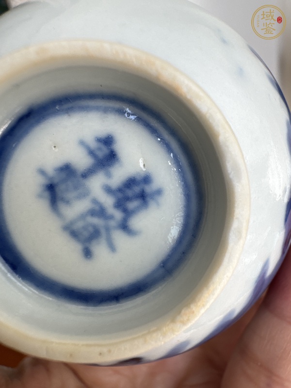 古玩陶瓷青花狩獵圖茶杯真品鑒賞圖