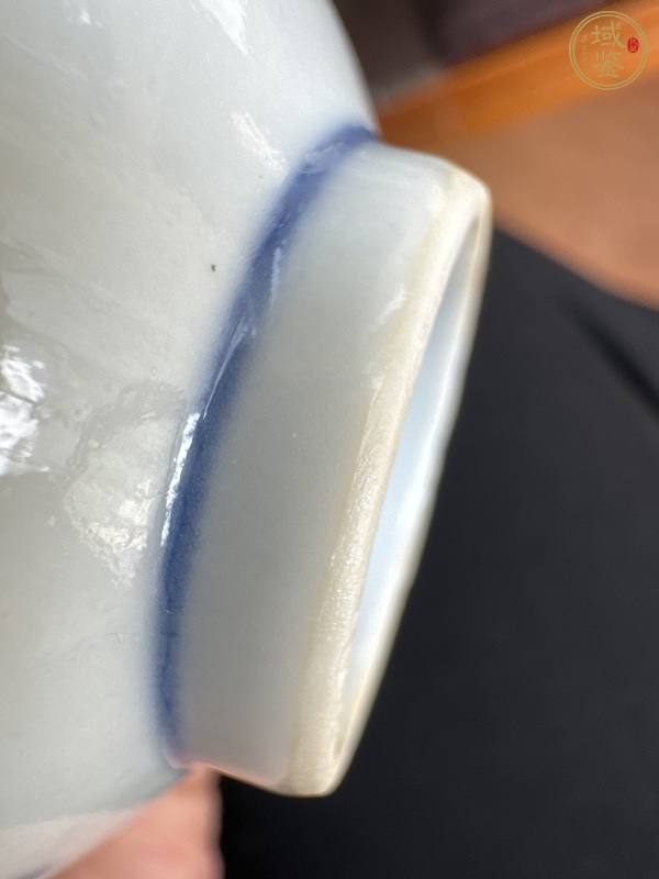 古玩陶瓷青花狩獵圖茶杯真品鑒賞圖