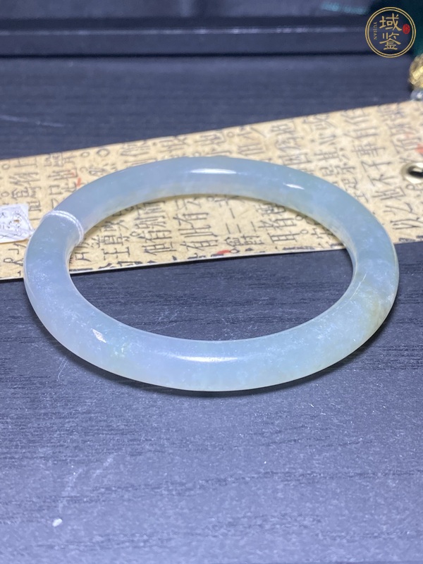 古玩玉器天然翡翠手鐲真品鑒賞圖