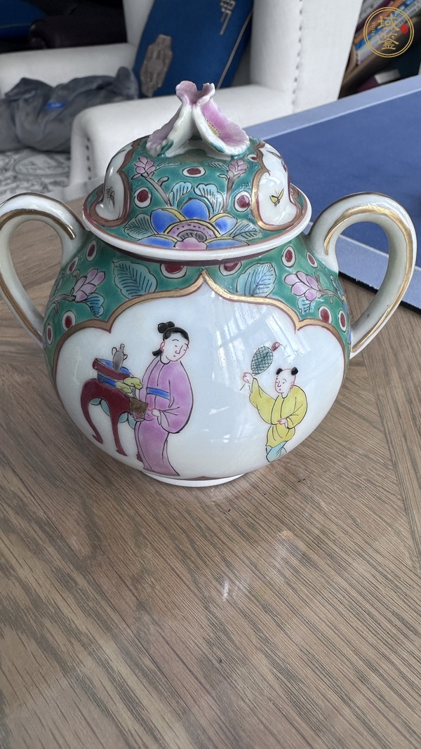 古玩陶瓷人物紋蓋罐真品鑒賞圖