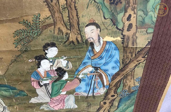 古玩字畫佚名人物立釉真品鑒賞圖