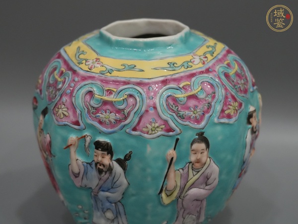 古玩陶瓷粉彩八仙罐真品鑒賞圖