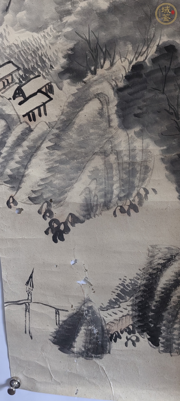 古玩字畫民國《晴雨布瀑》真品鑒賞圖
