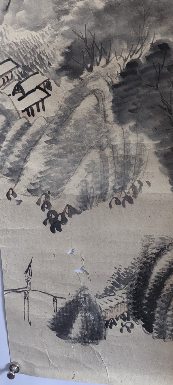 古玩字畫民國《晴雨布瀑》拍賣，當前價格280元