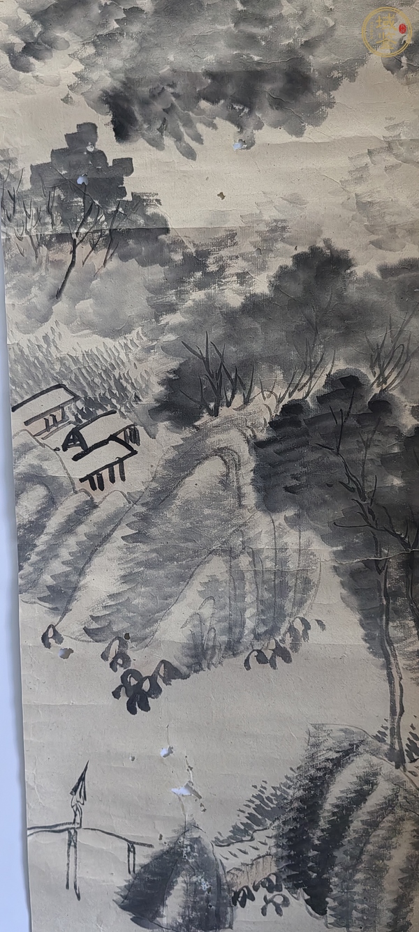 古玩字畫民國《晴雨布瀑》真品鑒賞圖