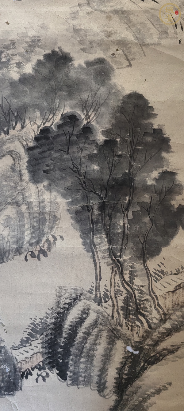 古玩字畫民國《晴雨布瀑》真品鑒賞圖