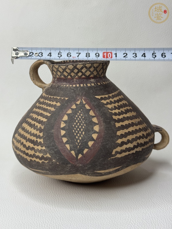 古玩陶瓷馬家窯·馬廠·水波光紋高低耳罐真品鑒賞圖